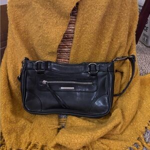 vintage 90s victoria's secret black leather purse
